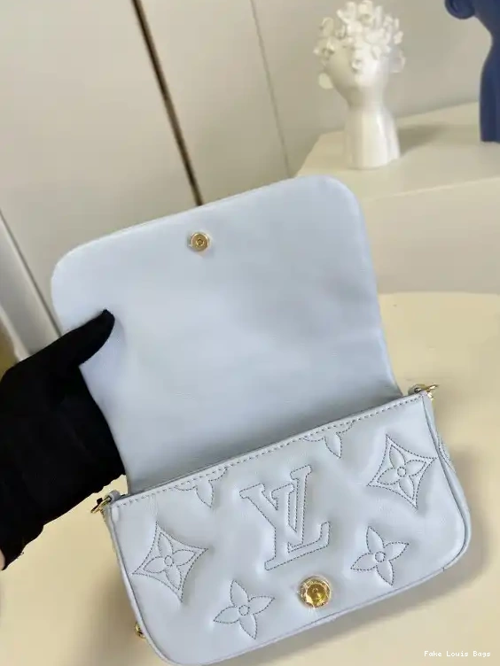 Rep ladies VUITTON ON LOUIS BUBBLEGRAM STRAP WALLET 0214